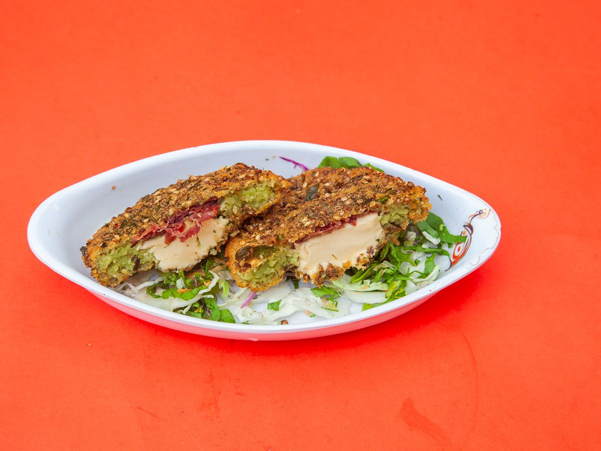 Falafel With Kiri And Pastrami