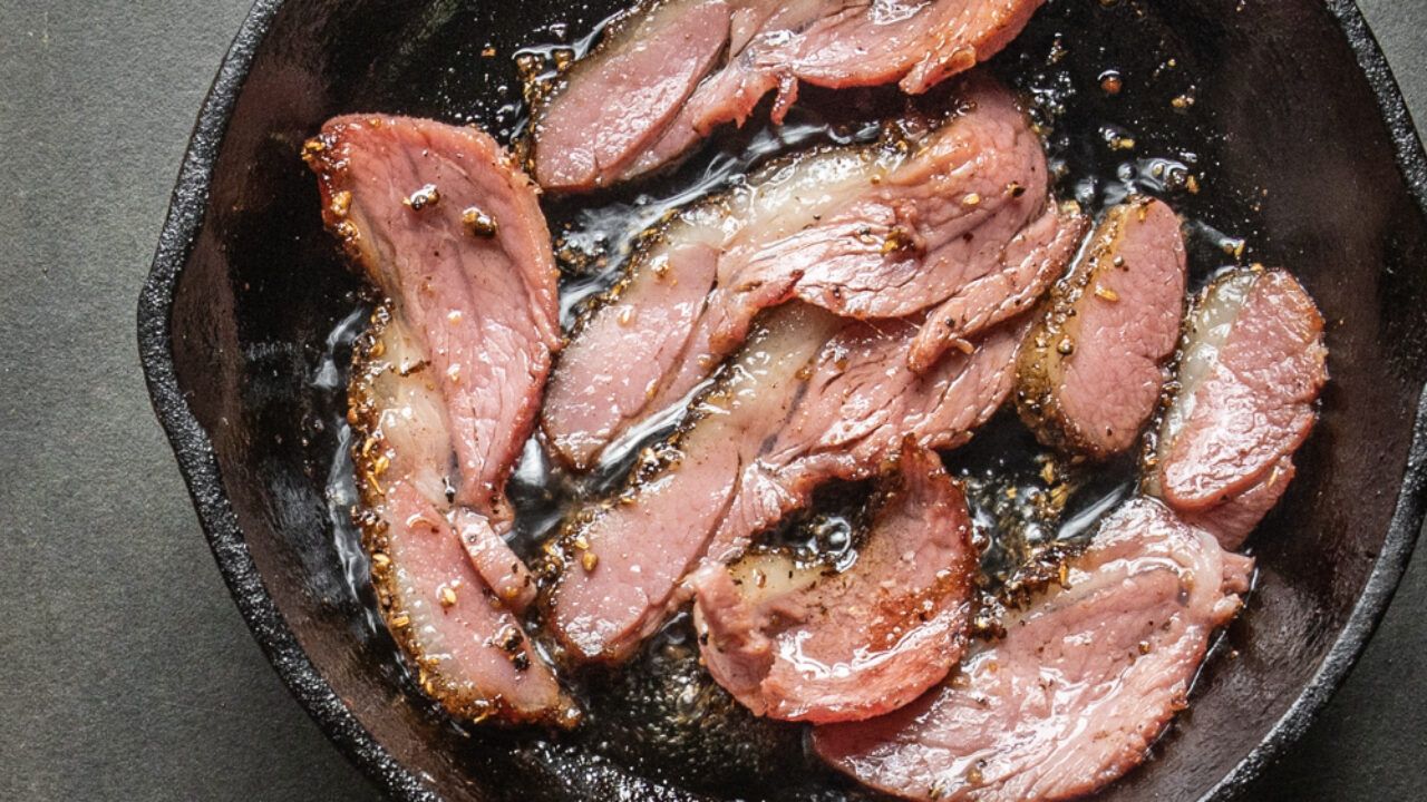 Pastrami Eggs Dish