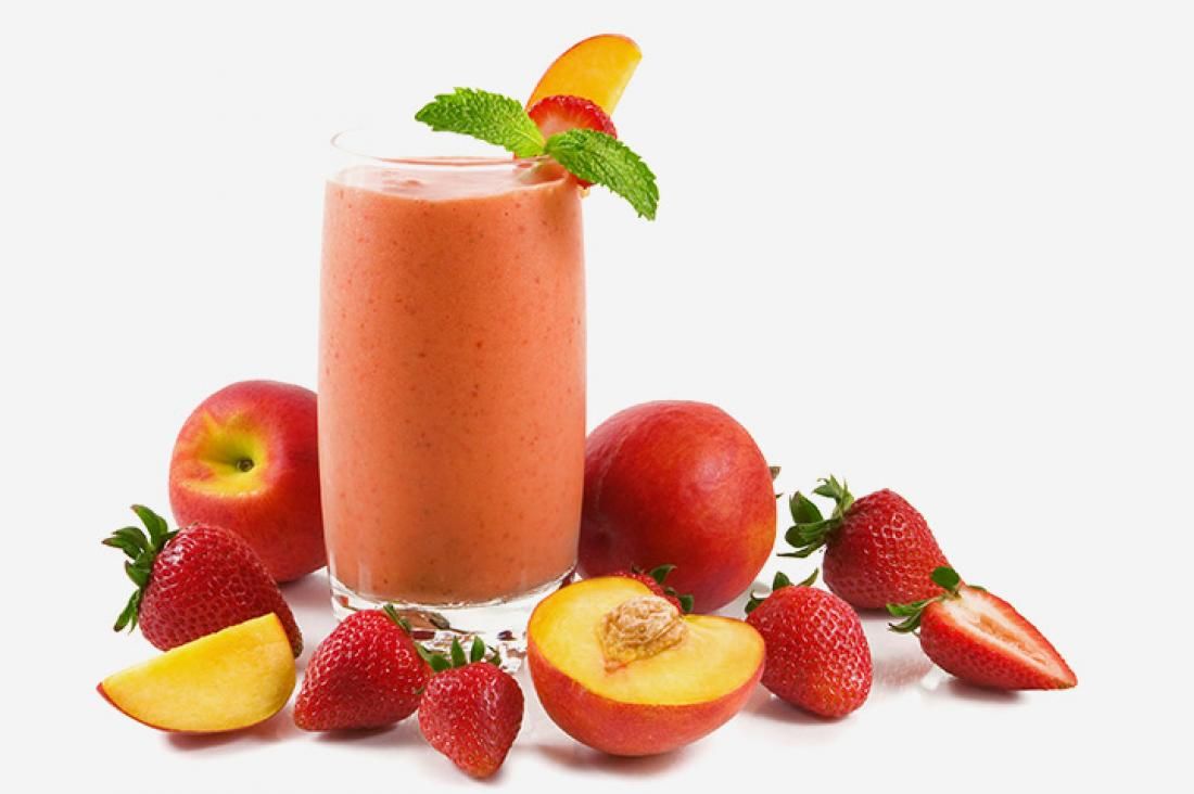 Strawberry With Peach Cocktail