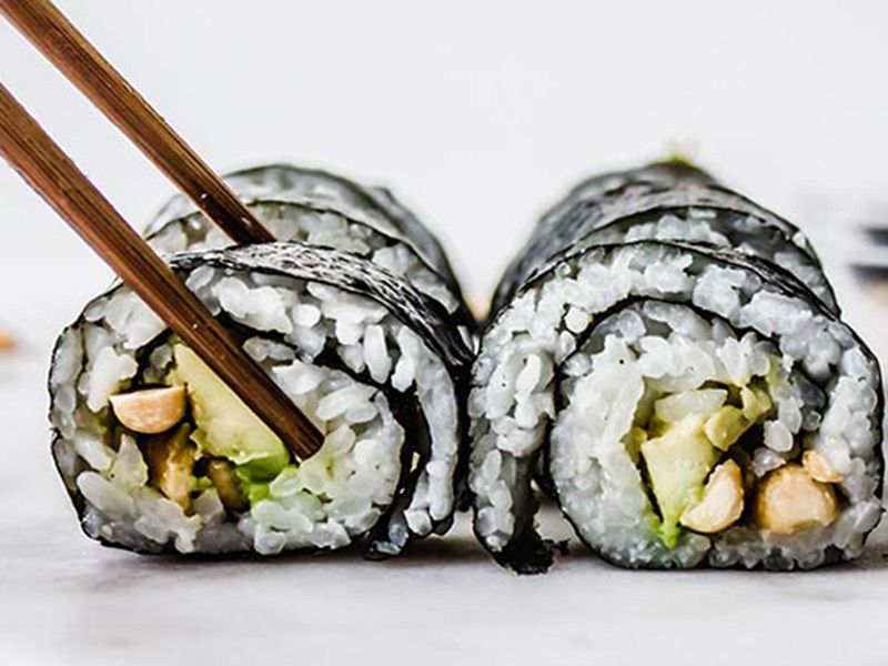 Ura Maki Peanut Sushi