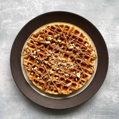 Half Nutella Half Peanut Butter Fasting Waffle
