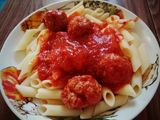 Penne pommadoro meat ball Pasta