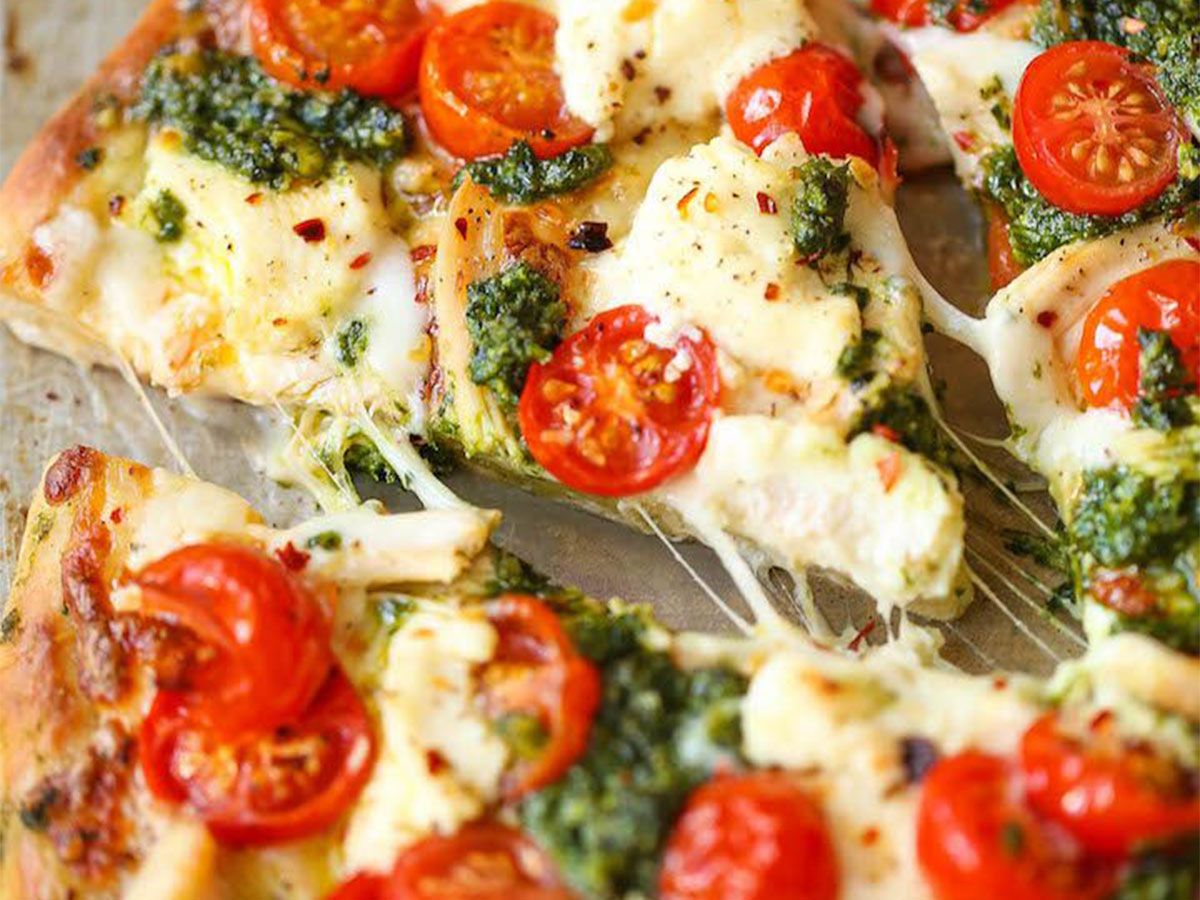 Pesto Chicken Pizza
