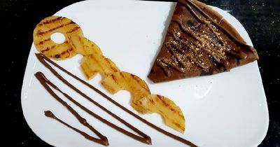 Chocolate Pineapple Crepe