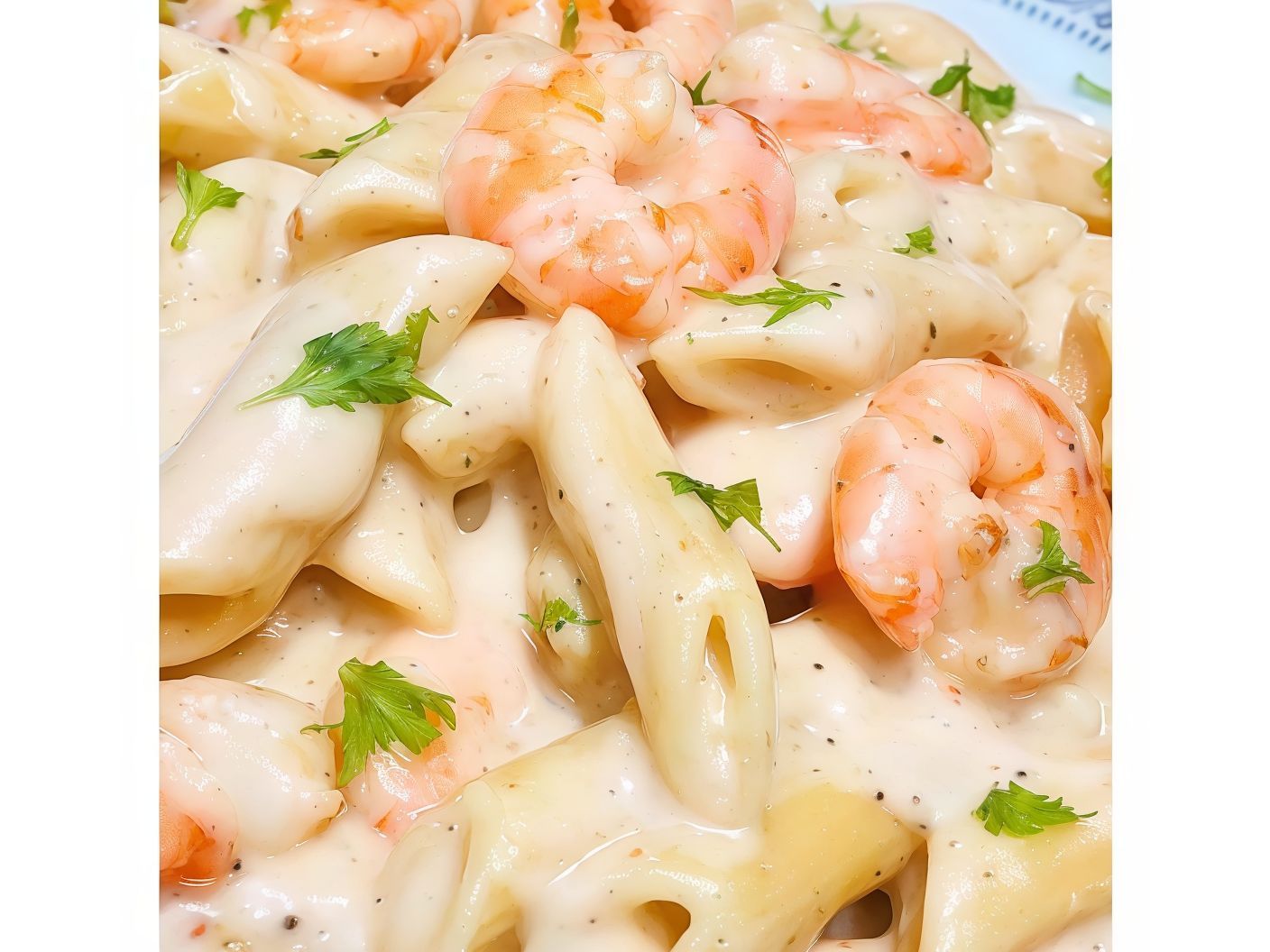 Shrimp Pasta With White Sauce