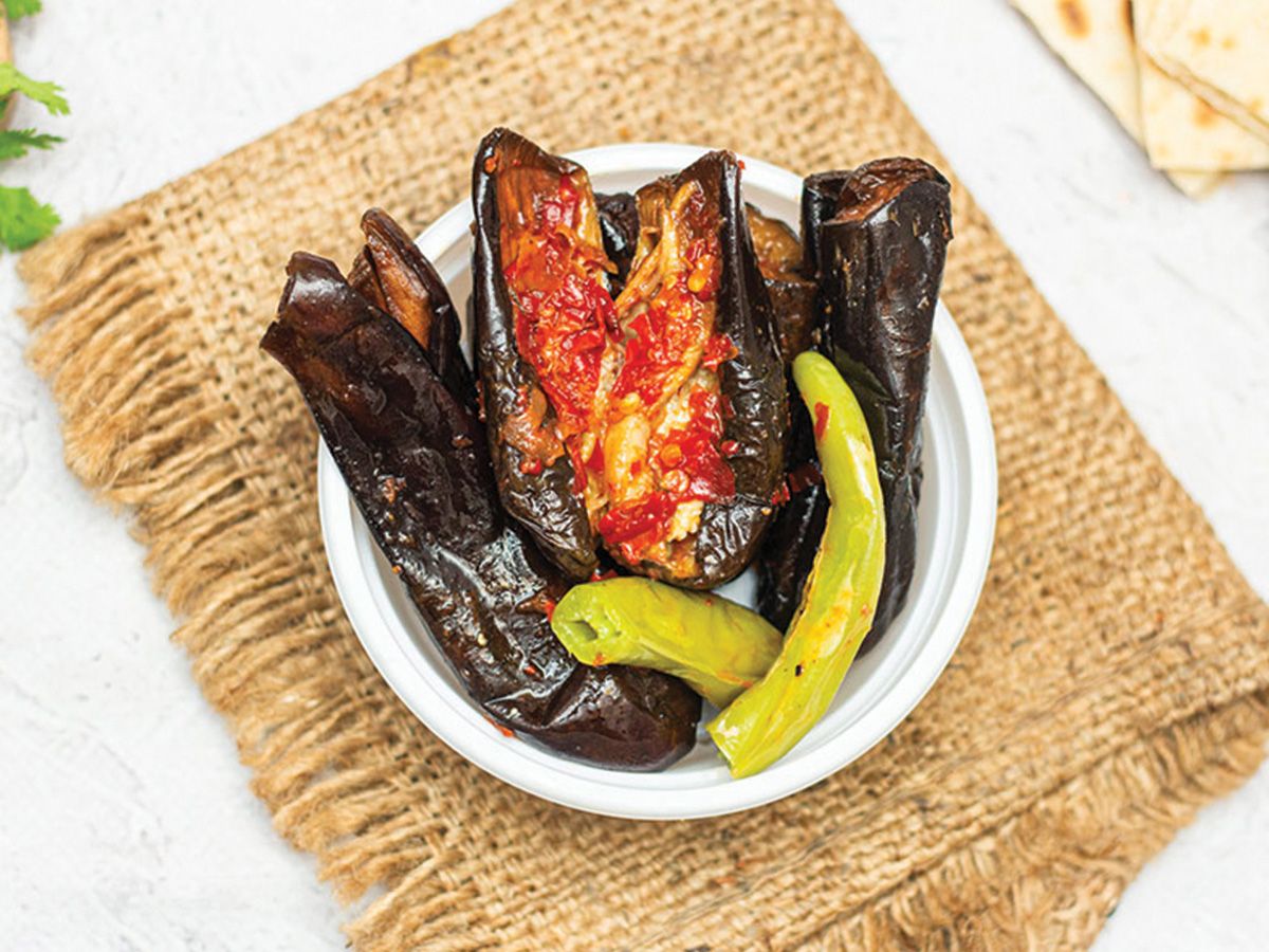 Small Box Of Fried Eggplant