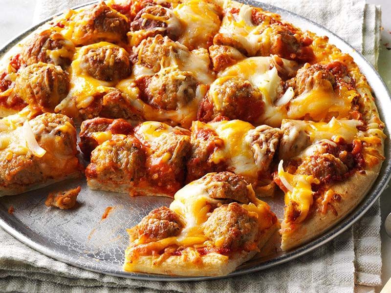 Meat Ball Pizza