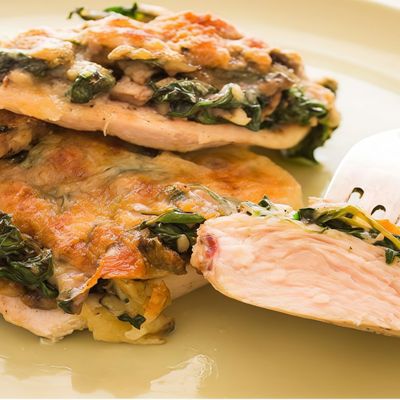 Spinach with Quarter Roasted Chicken Meal