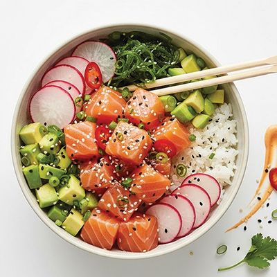 Poke salmon