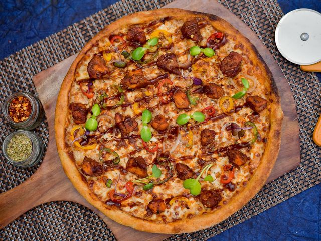 Chicken BBQ pizza