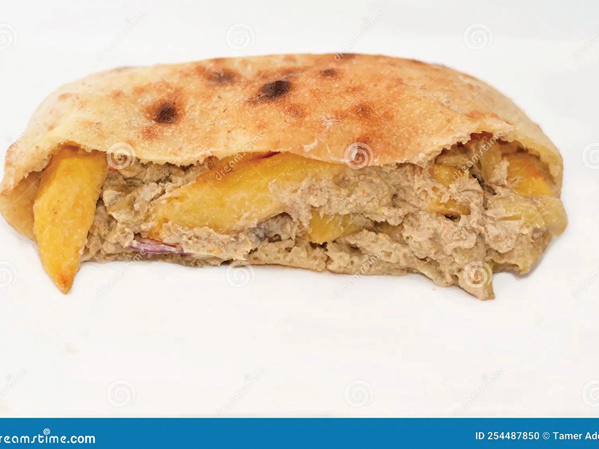 potatoes on baba sandwich