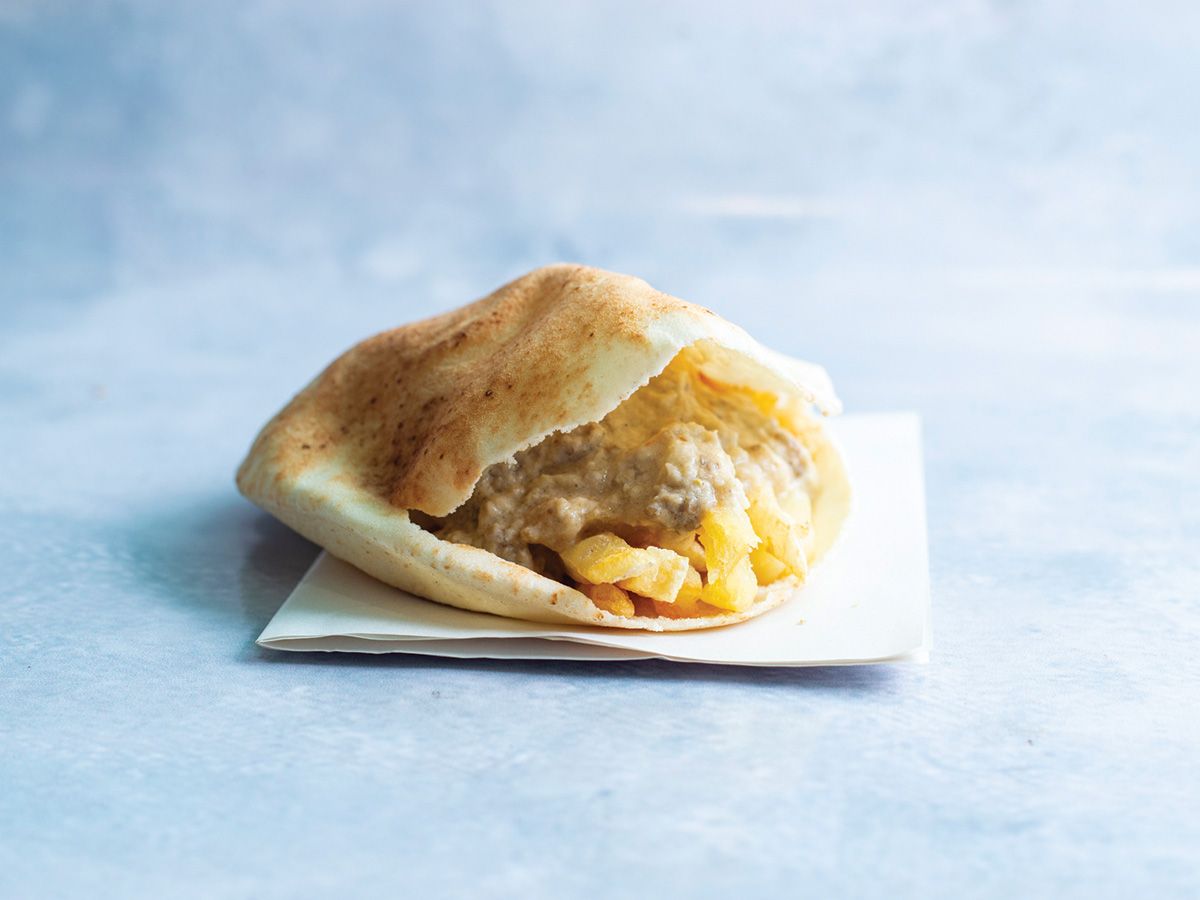Potatoes With Baba Ghanoug Sandwich