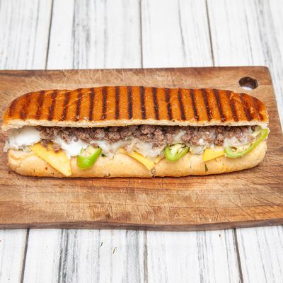 puree Minced meat and cheese bun or french Sandwich