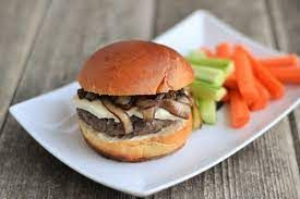 Beef Burger With Mushroom Sandwich