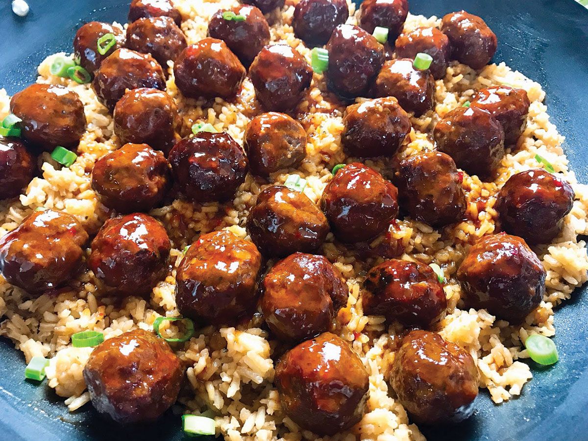 Fried Meat Balls Rice