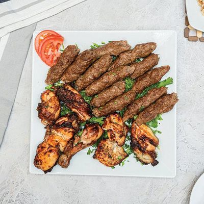 1/4 Mixed Kofta and Tarb And 1/4 Chicken With Rice Meal