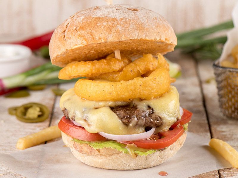 Beef Burger With Roast Beef Sandwich