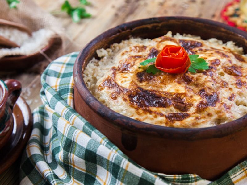 Oven Baked Rice with meat
