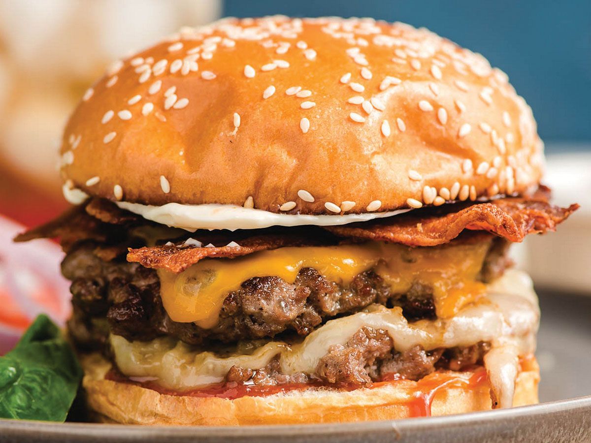 saet Safa double burger sandwich