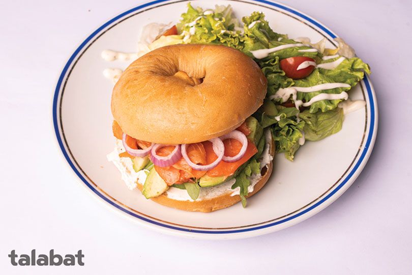 Salmon Bagel Sandwich