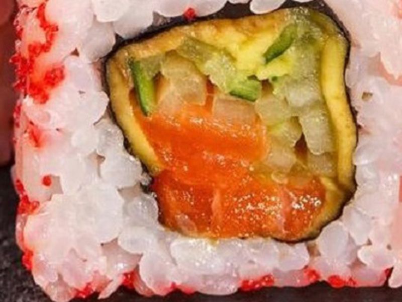 Shrimp With Caviar Roll Ura Maki