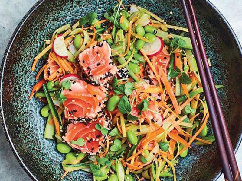 Salmon Taki Salad