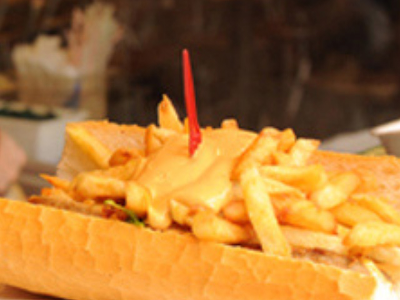 French Fries With Roumi Cheese Sandwich