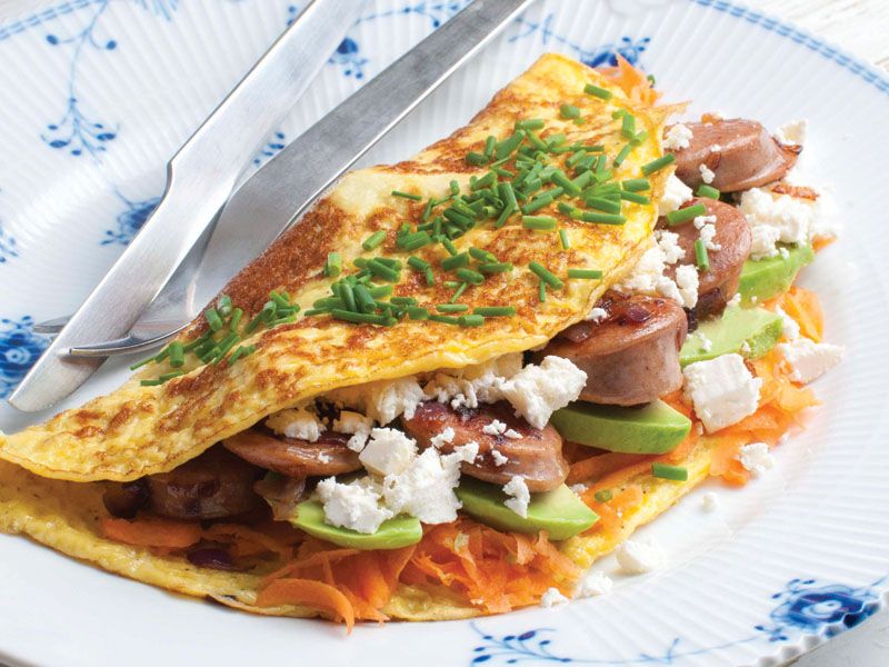 Oriental Sausage Omelette