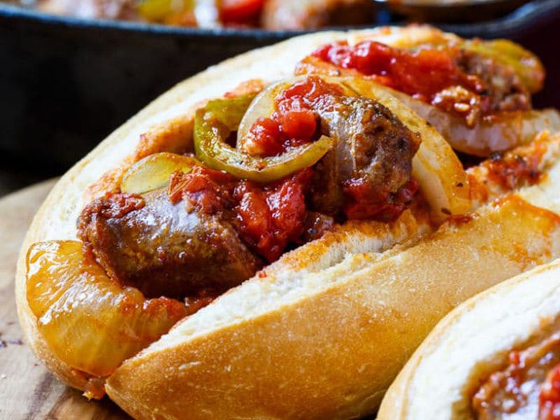 Oriental Sausage Sandwich