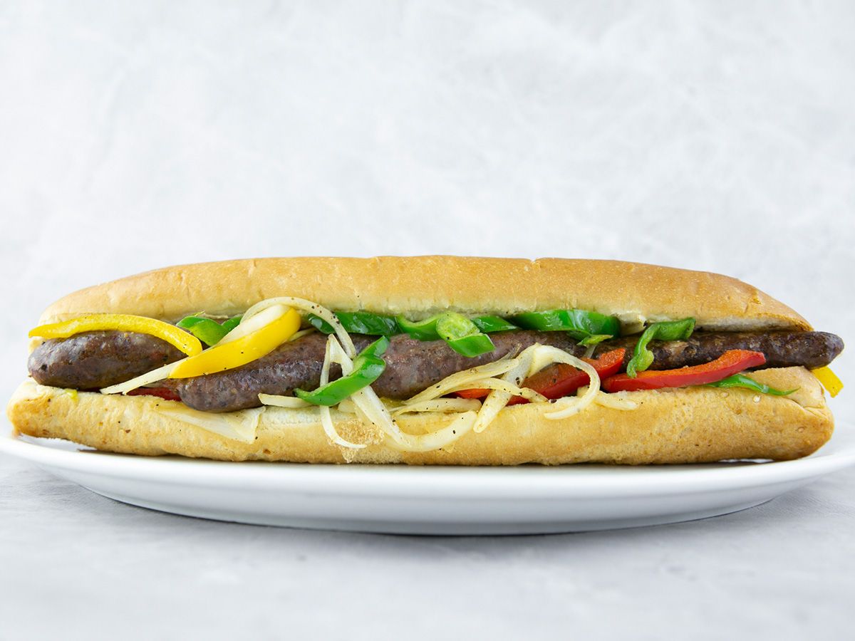 Mexican sausage sandwich