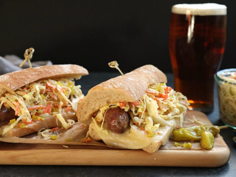 Mutton Oriental Sausage Sandwich
