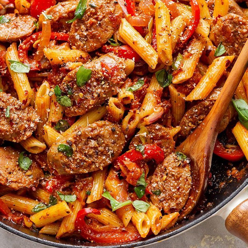 Oriental Sausage Pasta