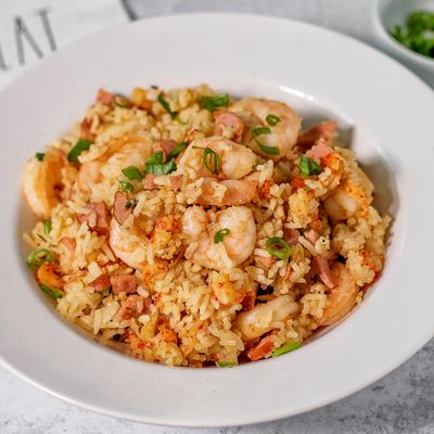 Red rice with mixture