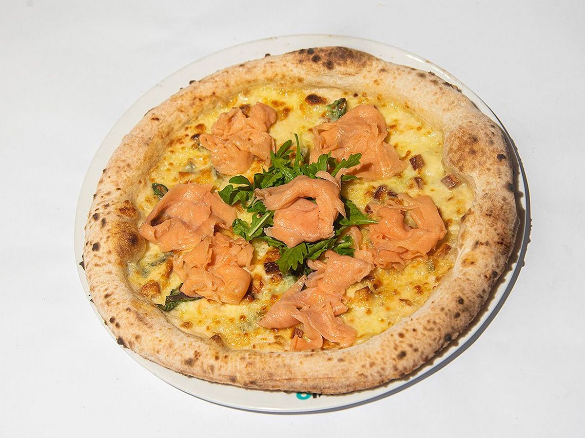 Four Cheese Salmon Pizza
