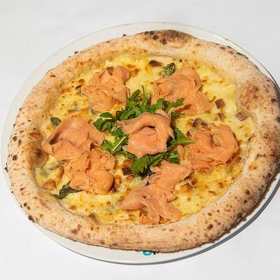 Four Cheese Salmon Pizza