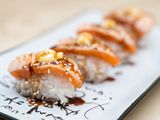 Seared Marinated Salmon Sashimi