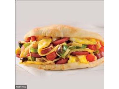Potato sandwich with moussaka