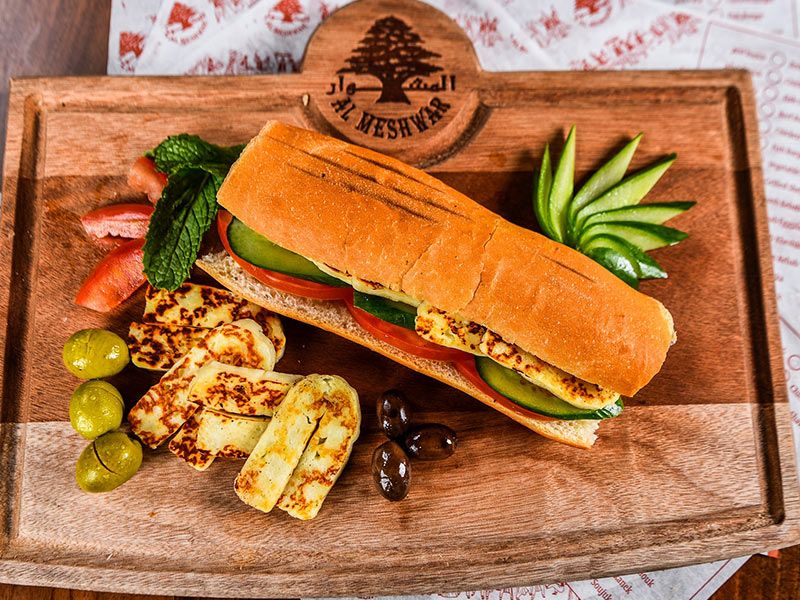 Chicken Shawerma Sandwich In French Bread