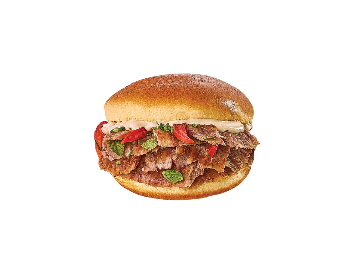 Plain meat shawerma sandwich