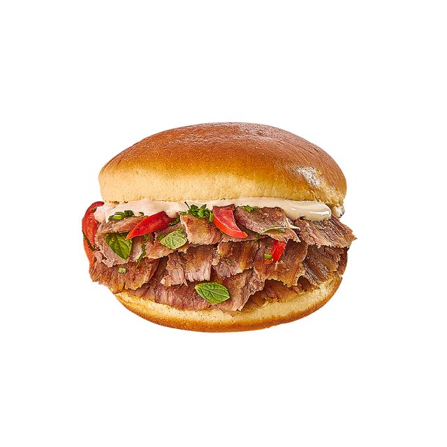 Mix meat shawerma sandwich