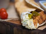 Shish Tawook With Cheese And Mushroom Sandwich