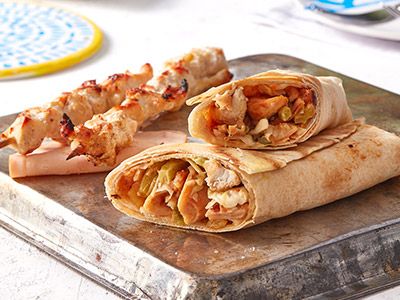 Shish Tawook With Turkey And Mozzarella Cheese Sandwich