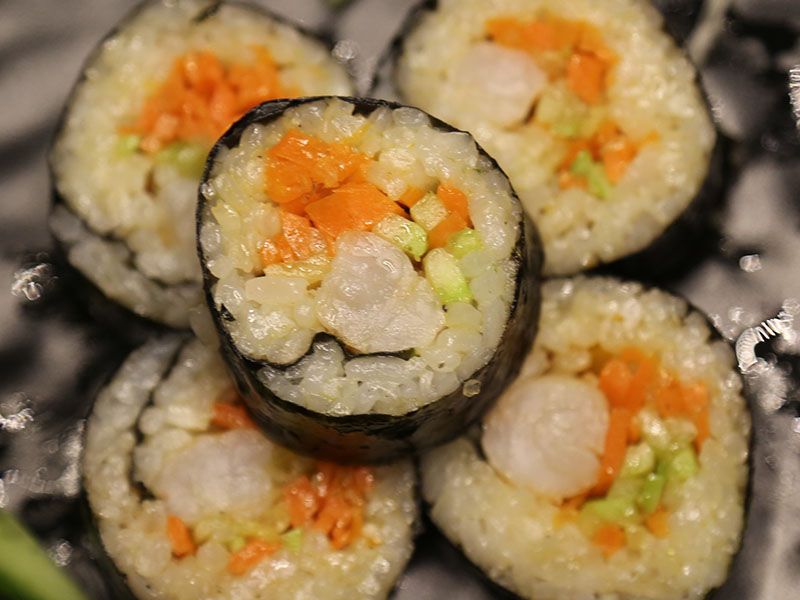 shrimp kimbap roll