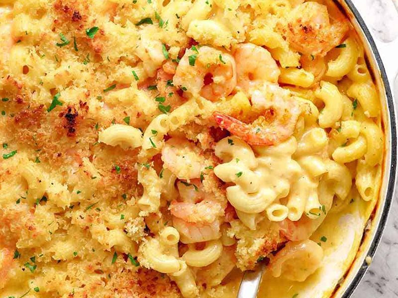 Shrimp Mac And Cheese Pasta