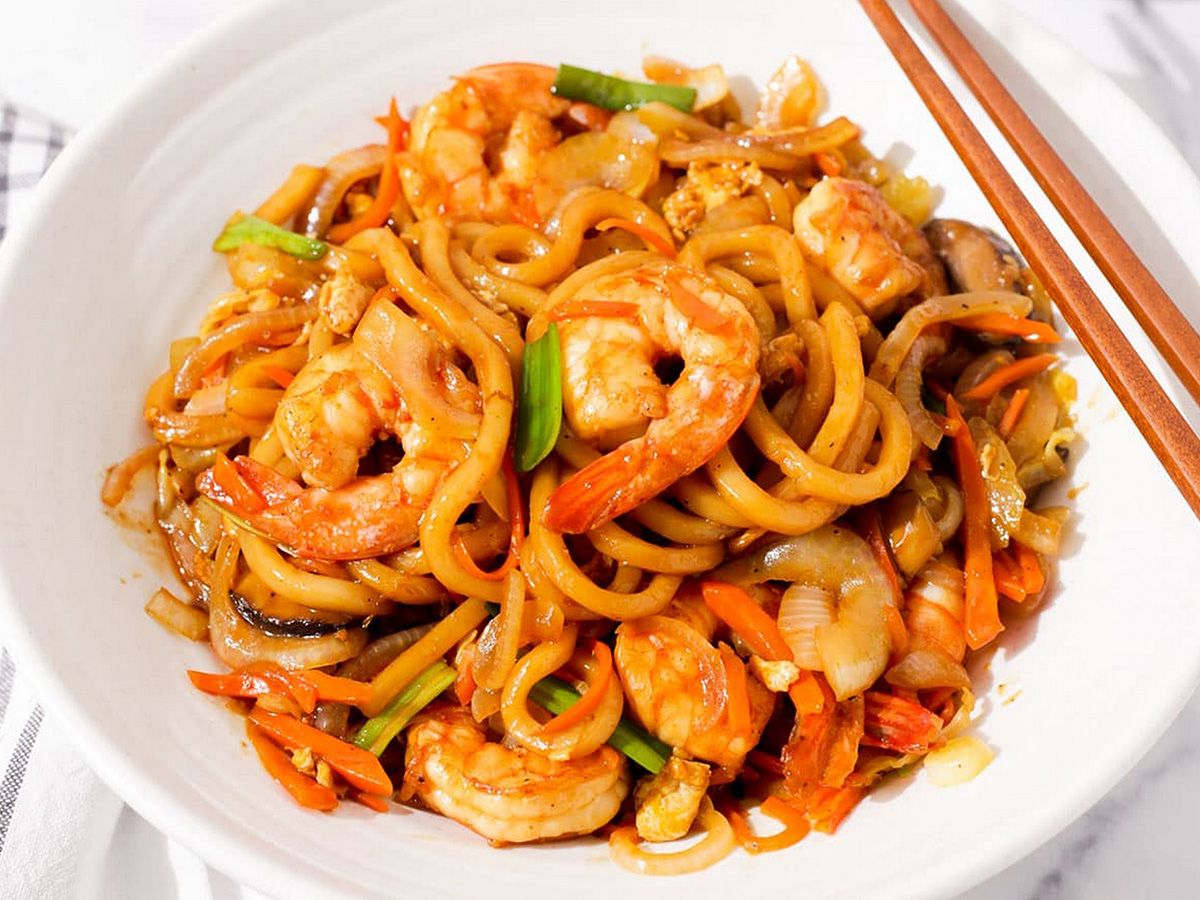 Shrimp Yaki Udon Noodles