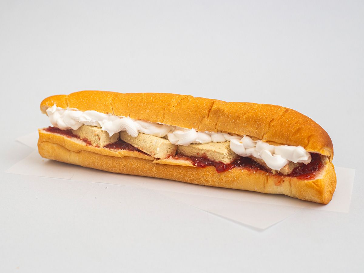 Jam and butter sandwich