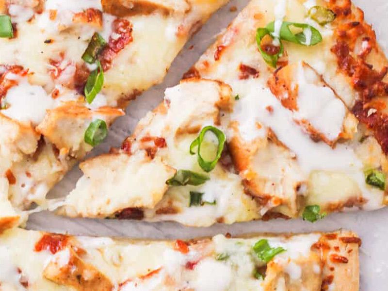 Chicken Ranch Pizza Slice