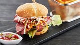 Smoked Beef Burger With Jalapeno Sandwich
