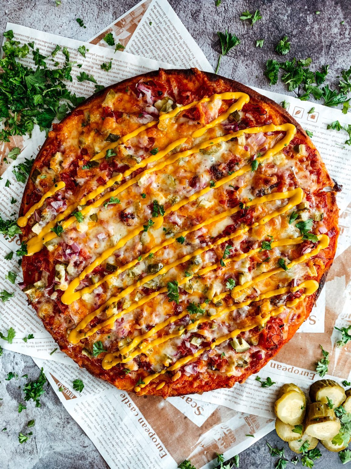 Smoked smoked pizza