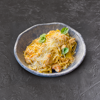 Spaghetti Grilled Chicken White Mushrooms